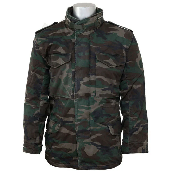 SURPLUS M65 JACKE WASHED Hnědá Zelená Béžová S